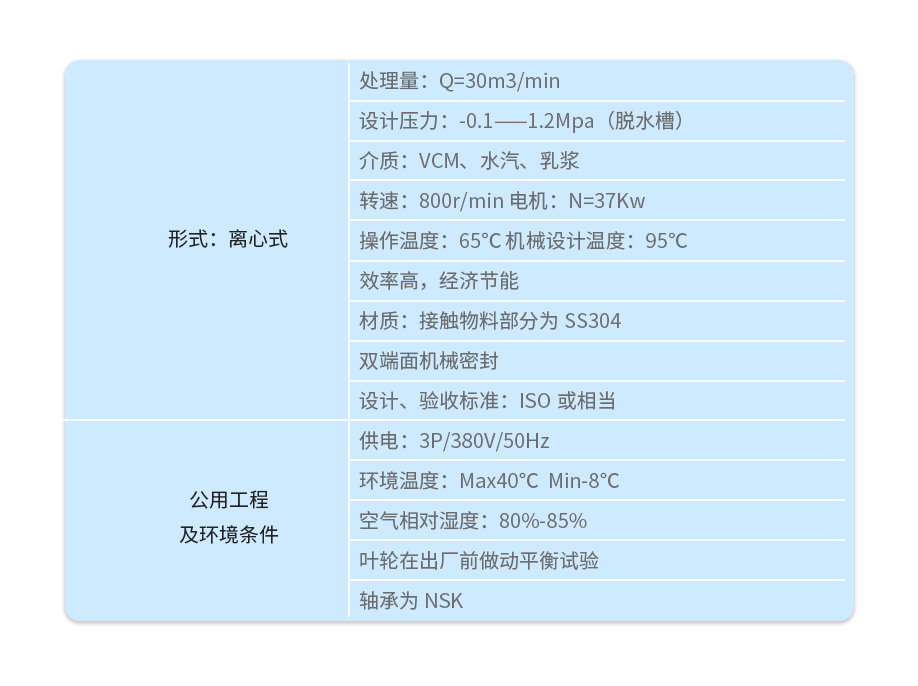 消泡器技术参数